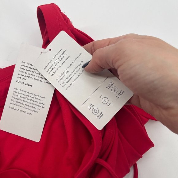 Athleta Womens Swim Bottoms Medium Red Surge Swim Short Stretchy Casual UPF New - Picture 10 of 14